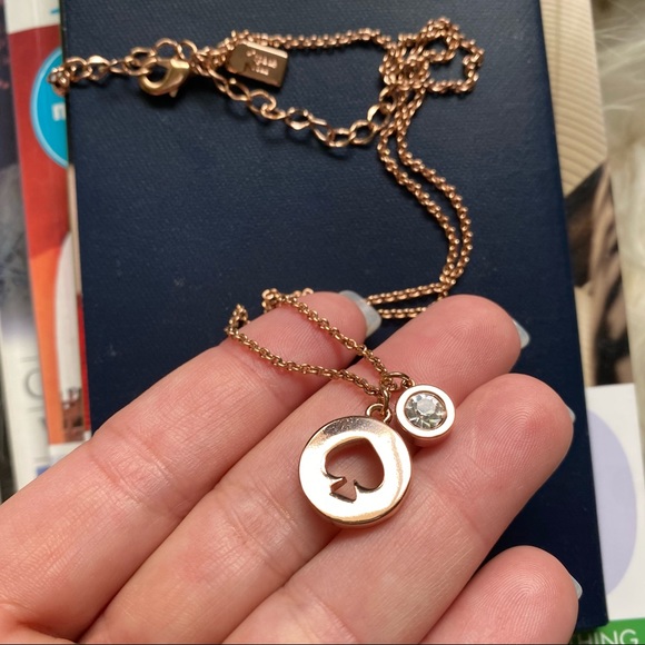 kate spade Jewelry - KATE SPADE New York Logo Rose Gold Plated Pendant Necklace